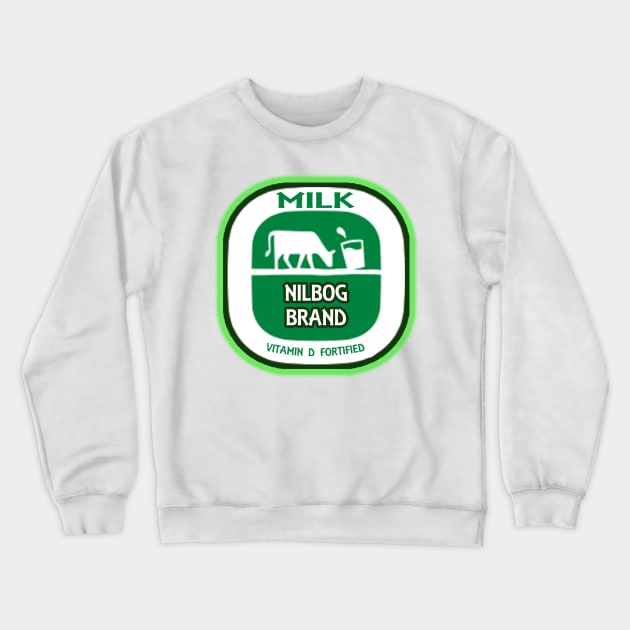 Nilbog Brand Milk Crewneck Sweatshirt by ZombeeMunkee